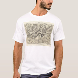 Topografische kaart van de Yosemite-vallei T-shirt