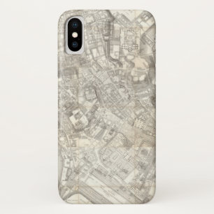 Topografische kaart van het oude Rome, Italië iPhone X Hoesje