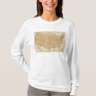 topografische kenmerken van de Verenigde Staten T-shirt