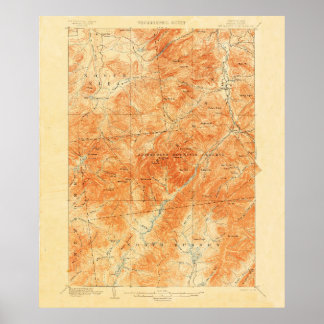Topografische Mount Marcy New York Map Poster