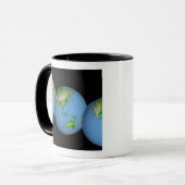 Topografische uitzichten van de wereld mok (Voorkant links)