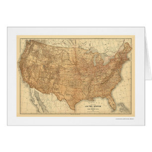 Topografische USA Map - 1883