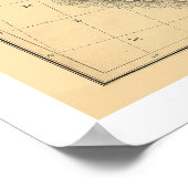 Topografische USA Map - 1883 Poster (Hoek)