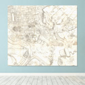 Topographic Map of Oude Rome, Italië Canvas Afdruk (Insitu (Houten vloer))