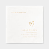 Topographie minimale élégante Cœur Anniversaire (Recto)