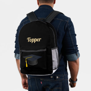 Topper Tekst Afstuderen Pet Gedrukt Elegant Stijl Bedrukte Rugzak