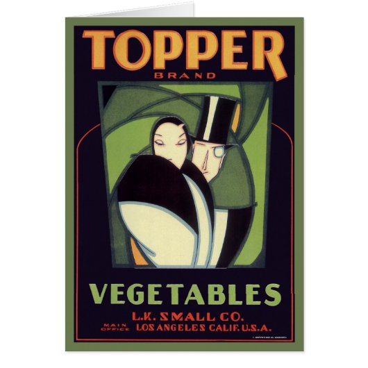 topperlabel voor groenten, Art Deco-Romance (Voorkant)