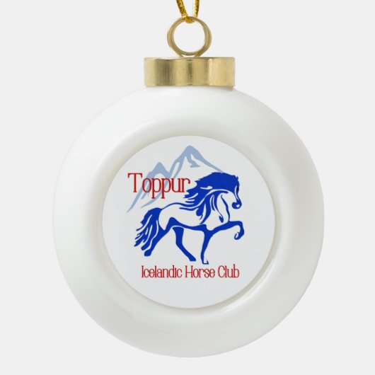Toppur-versiering Keramische Bal Ornament (Voorkant)