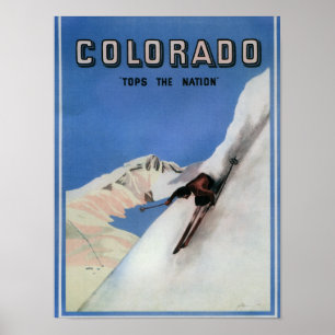 Tops the Nation - Skiing Promotional Poster