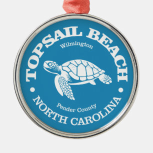 Topsail Beach (zeeen schildpad) Metalen Ornament
