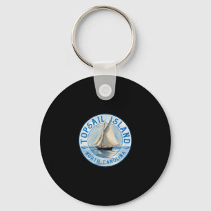 Topsail Island North Carolina Vintage Zeilboot Des Sleutelhanger