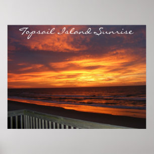 Topsail Island Sunrise Poster