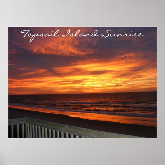 Topsail Island Sunrise Poster (Voorkant)