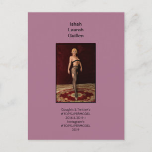 #TOPSUPERMODEL Ishah Laurah Uitnodiging Briefkaart