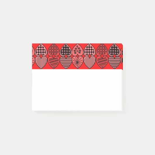 Topsy Turvy Hearts Post-it® Notes (Voorkant)