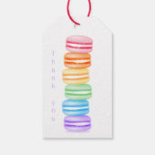 Topsy turvy regenboog macarons dank u cadeaulabel (Achterkant)