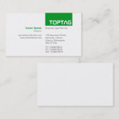 TopTag v2 - Groen gras Visitekaartje (Voorkant / Achterkant)