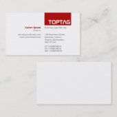 TopTag v2 - Ruby Red Visitekaartje (Voorkant / Achterkant)