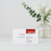 TopTag v2 - Ruby Red Visitekaartje (Staand voorkant)