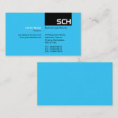 TopTag - Zwart met Blauw 33CCFF Visitekaartje (Voorkant / Achterkant)