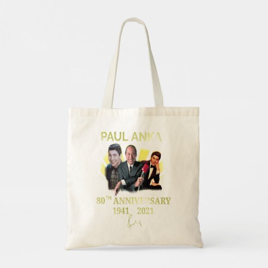 topverkoper Paul Anka Movie Actor Handsome Tote Bag (Achterkant)