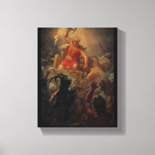Tor Batting the Giants Canvas Afdruk