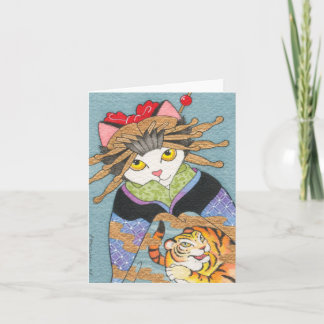 Tora Oiran Notecard Kaart