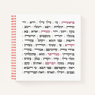 Torah Parshiot Parshas Weekly Readings in het Hebr Notitieboek