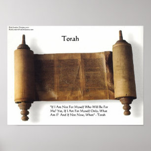 Torah "Si Pas Pour Moi" Citation de sagesse Poster