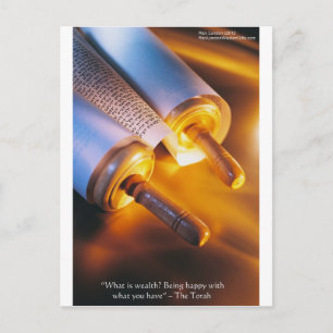 Torah Wisdom (rijkdom/geluk) Giften, Mokken enz. Briefkaart