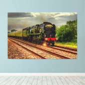 Torbay Express stoomtreinmotor 60" x 40" GROOT Canvas Afdruk (Insitu (Houten vloer))