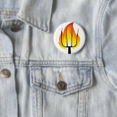 Torch en Pitchfork Ronde Button 5,7 Cm (In situ)