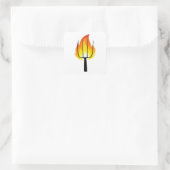 Torch en Pitchfork Vierkante Sticker (Tas)