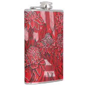 Torch Ginger Lily, Tropische Floral Kunst Heupfles (Rechts)