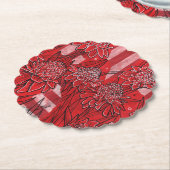 Torch Ginger Lily, Tropische Floral Kunst Kartonnen Onderzetters (Gekanteld)