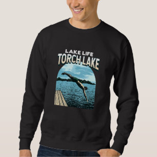Torch Lake Zwemmen Michigan Zwemmer Zwemmen Meer L Trui