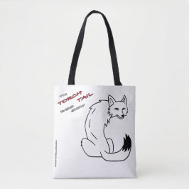 Torch Tail en Leaping Coyote op een Canvas tas