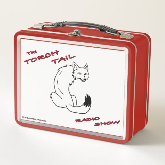 Torch Tail en leaping Coyote op een Red Metal Lunc (Voorkant)