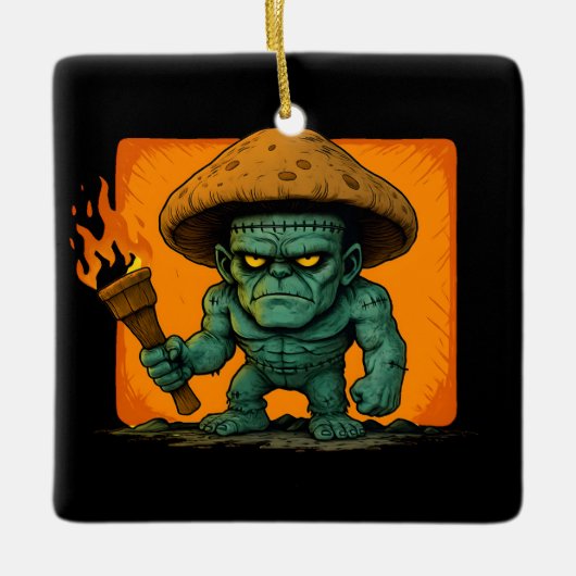 Torch & Temper – Mushroom Beast Design Keramisch Ornament (Voorkant)