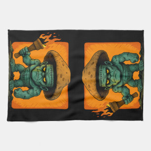 Torch & Temper – Ontwerp van een paddestoelmonster Theedoek