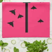 Torchère et papillons de nuit Serviette de cuisine (Plié)