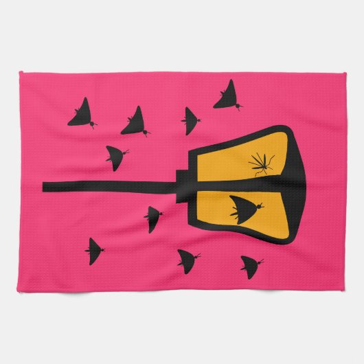 Torchère et papillons de nuit Serviette de cuisine (Horizontal)
