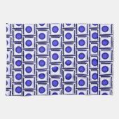 Torchon à carreaux et points bleus (Horizontal)