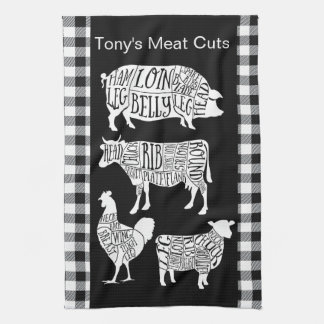 Torchon à thé Farmer Butcher Meat Cuts | Boeuf vin