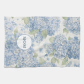 Torchon à thé Hydrangea bleu Cadeau pour Maman (Horizontal)
