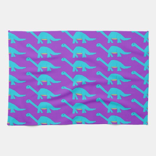 Torchon bleu Apatosaurus. (Horizontal)