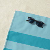 Torchon bleu turquoise Serviette de plage personna (En situation)