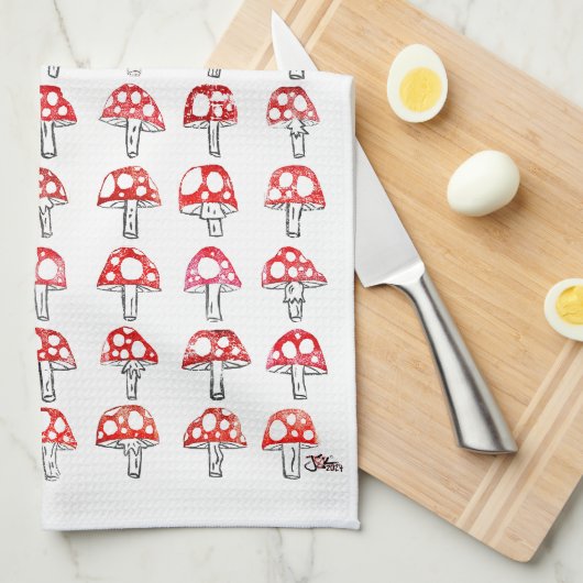 Torchon de champignons Un (Quart Plié)