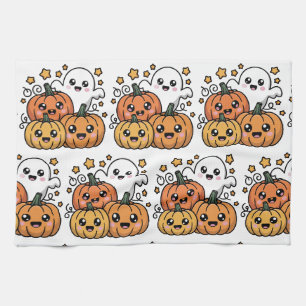Torchon de cuisine à motif de citrouille d'Hallowe