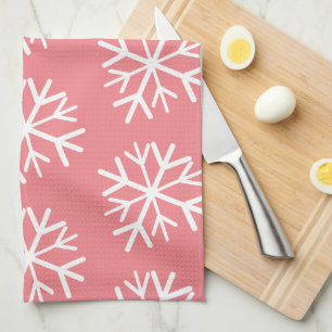 Torchon de cuisine à motif simple de flocons de No